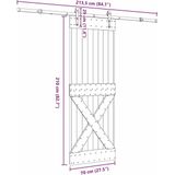 Massief Grenenhouten Schuifdeur - Staal - Ruimtebesparend Ontwerp