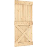 Massief Grenenhouten Schuifdeur - Robuust - Stevige Schuifrails - Ruimtebesparend Ontwerp