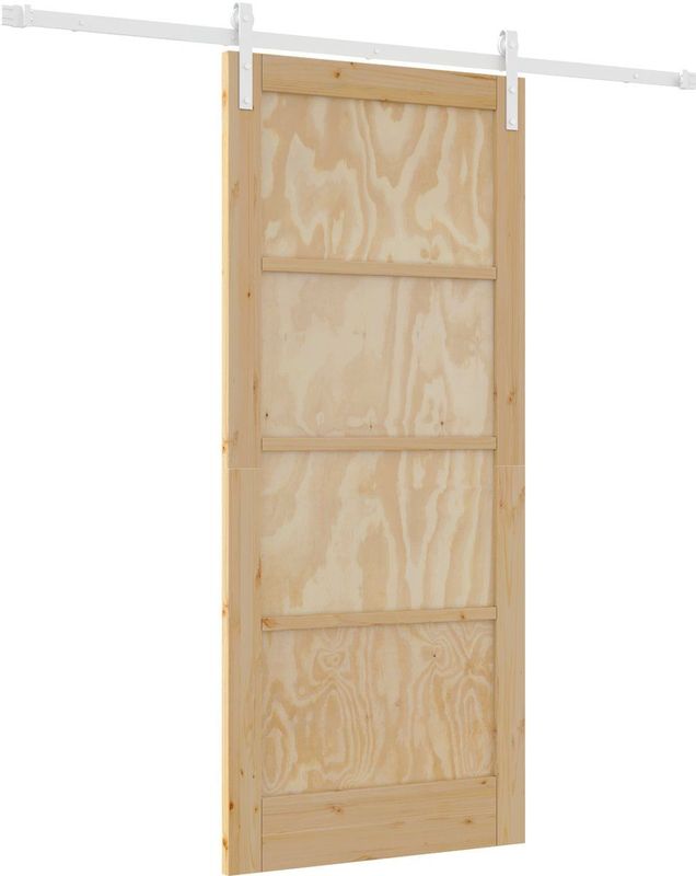 vidaXL - Schuifdeur - Massief Grenenhout - 86x198,5 cm