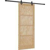 vidaXL - Schuifdeur - Massief Grenenhout - Modern - Ruimtebesparend