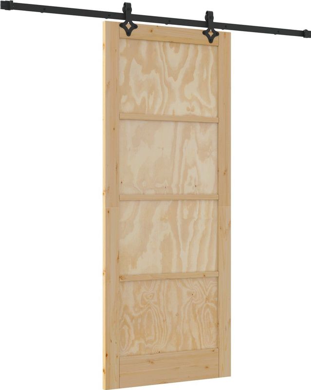 vidaXL - Schuifdeur - Massief Grenenhout - Modern - Ruimtebesparend