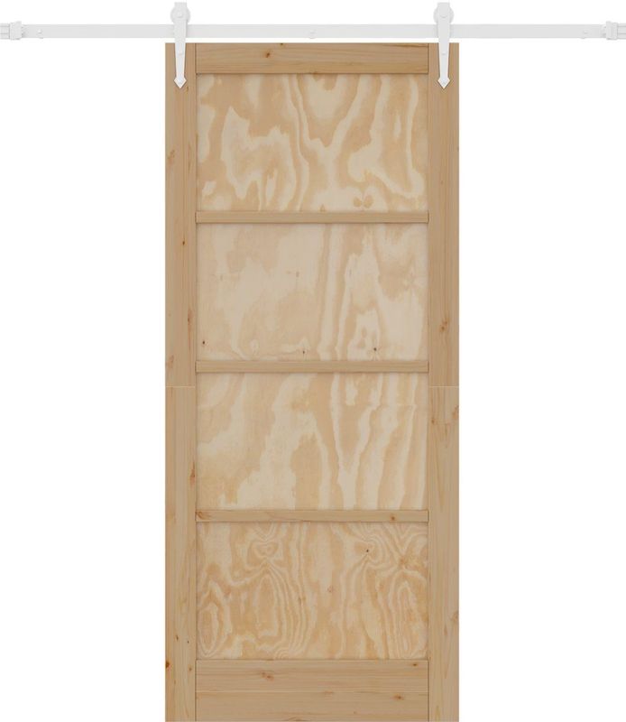 vidaXL - ORKDAL - Schuifdeur - Natuurlijk en Wit - 86 x 198.5 cm