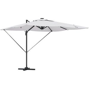 vidaXL Roma Parasol Beige 286 x 285 x 270 cm Aluminium, Polyester