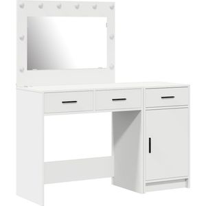vidaXL - 2-delige Dressoir Set - Wit - Hout - Met LED Verlichting