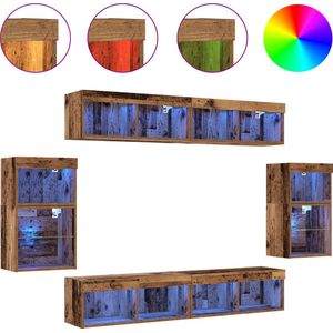 vidaXL - Draagbare Plank - Oude Hout - 2 Stuks - Engineered Hout