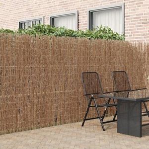 vidaXL - Rijshoutschutting - Bruin - 600 - x - 180 - cm - Brushwood