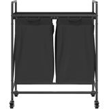 Wasmand - Uittrekbare Zakken - Wielen - Duurzaam Hout