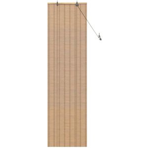 vidaXL - Bamboe Rolgordijnen - Licht Bruin - 60 x 220 cm
