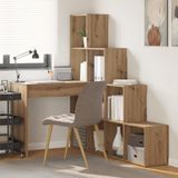 vidaXL - Hoekbureau - Eikenkleurig - Bewerkt Hout - 101,5 x 149,5 x 149,5 cm