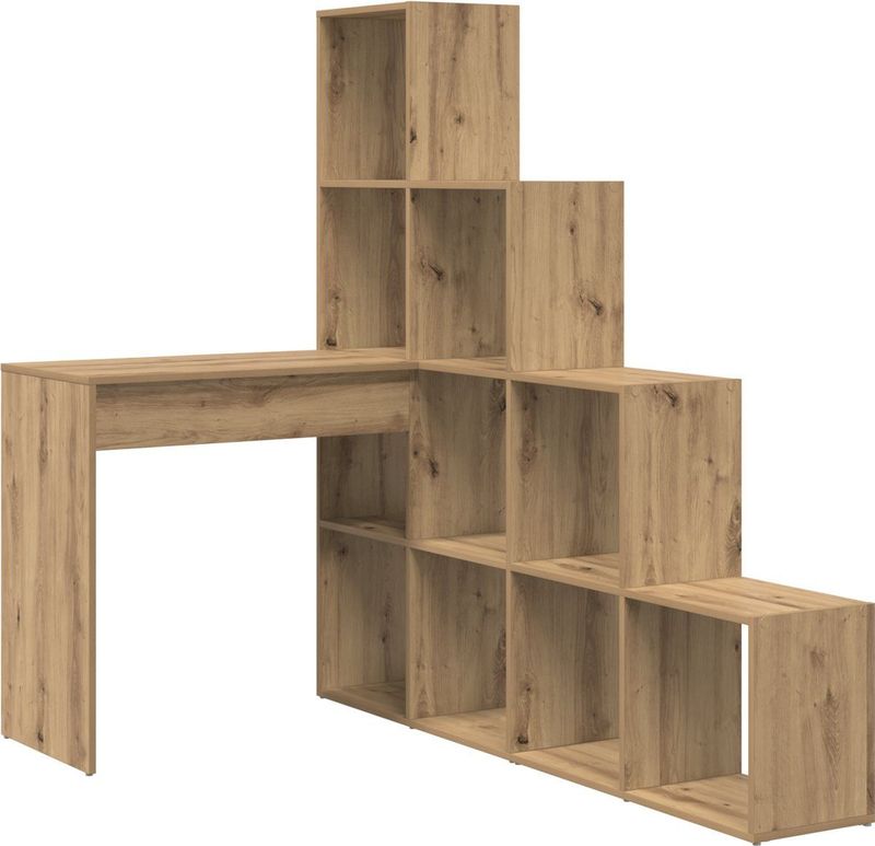 vidaXL - Hoekbureau - Eikenkleurig - Bewerkt Hout - 101,5 x 149,5 x 149,5 cm