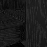 vidaXL Bureau - Zwart Eiken - Hout - Compact met Opslag