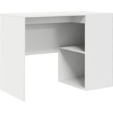 vidaXL - Hoekbureau - Wit - Gelaagd Hout - Compact Ontwerp