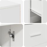 vidaXL - Hoekbureau - Wit - Gelaagd Hout - Compact Ontwerp