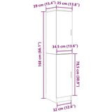 vidaXL Bureau - Opbergruimte - Oud Geengineerd Hout - Krasbestendig
