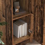 vidaXL Bureau - Opbergruimte - Oud Geengineerd Hout - Krasbestendig