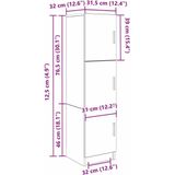 vidaXL Bureau - Zwart - Geengineerd Hout - Moderne Uitstraling