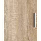 vidaXL Bureau - Bruin - Spaanplaat - Modern Ontwerp met Opslag