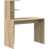 vidaXL Bureau - Bruin - Spaanplaat - Modern Ontwerp met Opslag