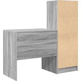vidaXL Bureau - Opbergruimte - Grijs Sonoma - Bewerkt Hout