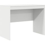 vidaXL Bureau - Wit - Geengineerd Hout - Met Opbergruimte