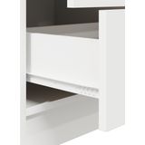 vidaXL Bureau - Wit - Geengineerd Hout - Met Opbergruimte