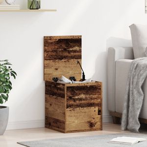 vidaXL - Opbergbox - Hout - Oud Houtkleurig - 40x42x46 cm
