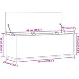 vidaXL - Artisan Opbergdoos - Bruin - Gelaagd Hout - 102x35x35 cm