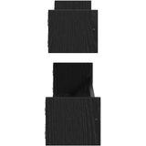 vidaXL Wandkasten - 2 Stuks - Zwart Eiken - Bewerkt Hout