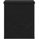 Opbergbox - Zwart - Bewerkt Hout - 30x35x35 cm