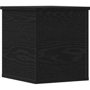 Opbergbox - Zwart - Bewerkt Hout - 30x35x35 cm
