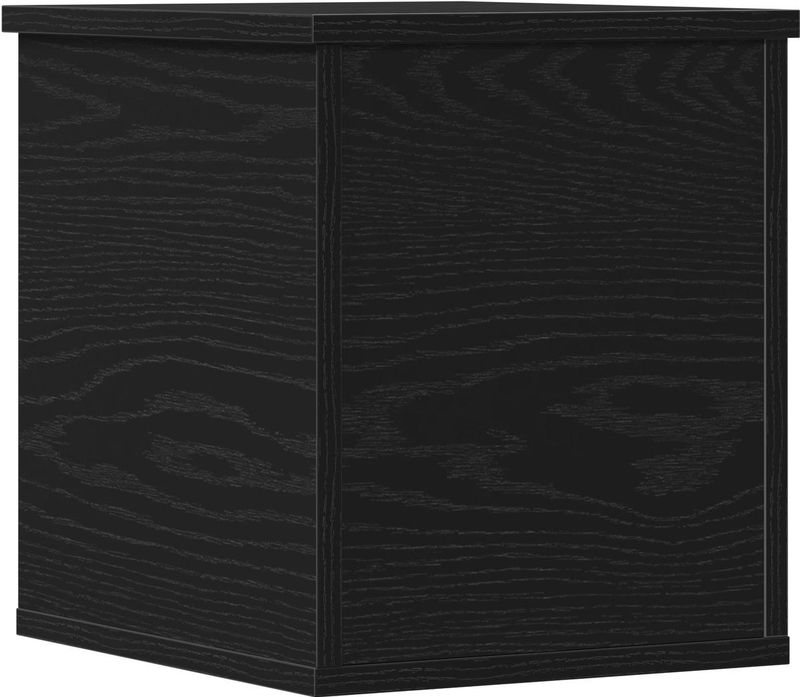 Opbergbox - Zwart - Bewerkt Hout - 30x35x35 cm