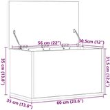 vidaXL - Opbergdoos - Gelaagd Hout - Bruin - Rustiek Design