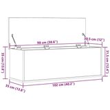vidaXL - Opbergdoos - Bruin - Hout - 102x35x35 cm
