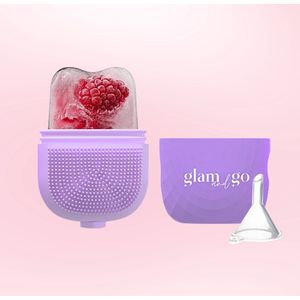 Glam and Go - Facial Ice Cube - Ijsroller - Gezicht Roller Siliconen - Ijs Roller - Contour Cube - (Gua Sha, 2 Borstels, Trechtertje, Recepten)