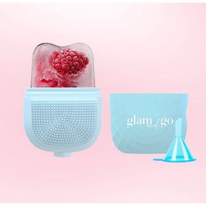 Glam and Go - Facial Ice Cube - Ijsroller - Gezicht Roller Siliconen - Ijs Roller - Contour Cube - (Gua Sha, 2 Borstels, Trechtertje, Recepten)