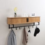 Furnilux - KIRUNA - Wandkapstok - Licht Eiken - 12 Haken - Strak Scandinavisch Design