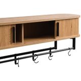 Furnilux - KIRUNA - Wandkapstok - Licht Eiken - 12 Haken - Strak Scandinavisch Design