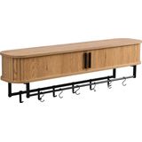 Furnilux - KIRUNA - Wandkapstok - Licht Eiken - 12 Haken - Strak Scandinavisch Design