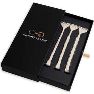Infinity Braidies - Set van 3 Clip-in Vlechtjes - Handgemaakt - Geschikt voor Alle Haarlengtes