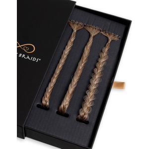 Infinity Braidies - Set van 3 Clip-in Vlechtjes - Handgemaakt - Geschikt voor Alle Haarlengtes
