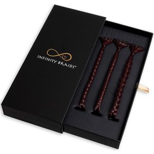 Infinity Braidies - Set van 3 Clip-in Vlechtjes - Handgemaakt - Geschikt voor Alle Haarlengtes