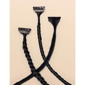 Infinity Braidies - Set van 3 Clip-in Vlechtjes - Handgemaakt - Geschikt voor Alle Haarlengtes