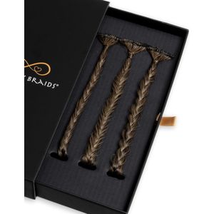 Infinity Braidies - Set van 3 Clip-in Vlechtjes - Handgemaakt - Geschikt voor Alle Haarlengtes