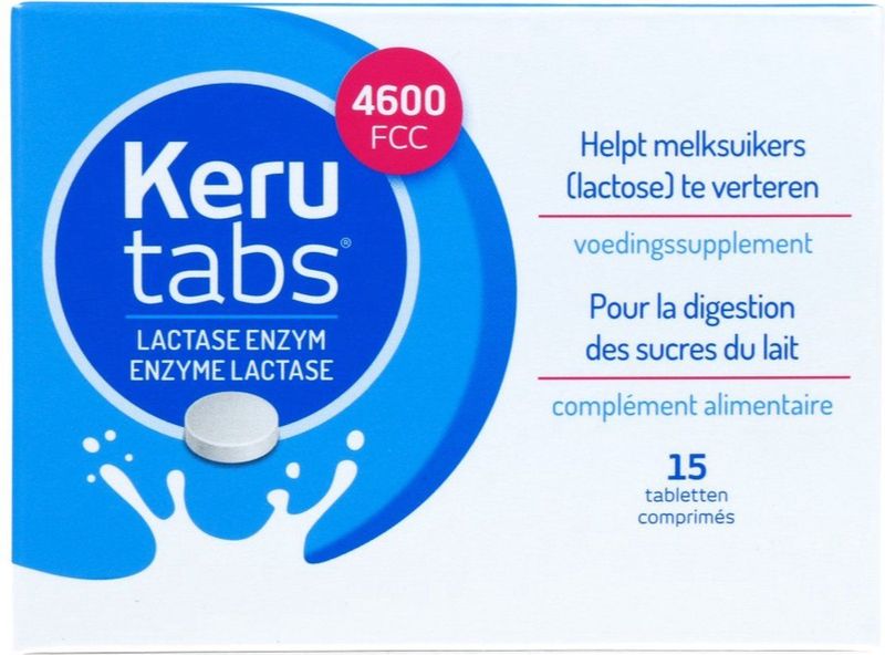 Kerutabs - Lactase Enzym - 4600 FCC Tabletten - 60 Stuks