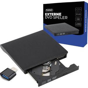 Premes Externe DVD Speler - USB 3.0 - Draagbaar - Geschikt voor Windows en Mac