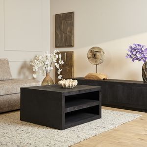 StarFurn - Brussel - Salontafel - Zwart - Mangohout