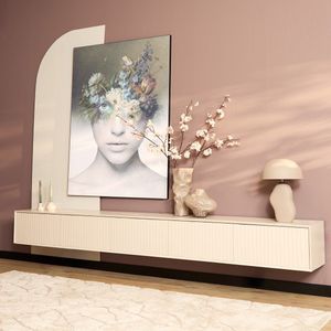 StarFurn - Madison - Tv-meubel - Sand - Mangohout - 280cm