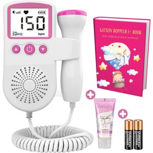 Gatson - Doppler - Baby Hartje Monitor - Inclusief E-book en Doppler Gel - Zwangerschap