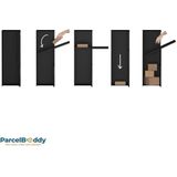 ParcelBuddy - Pakketbrievenbus - Zwart - XXL - Pakketbox Flex - 43 x 38 x 120 cm