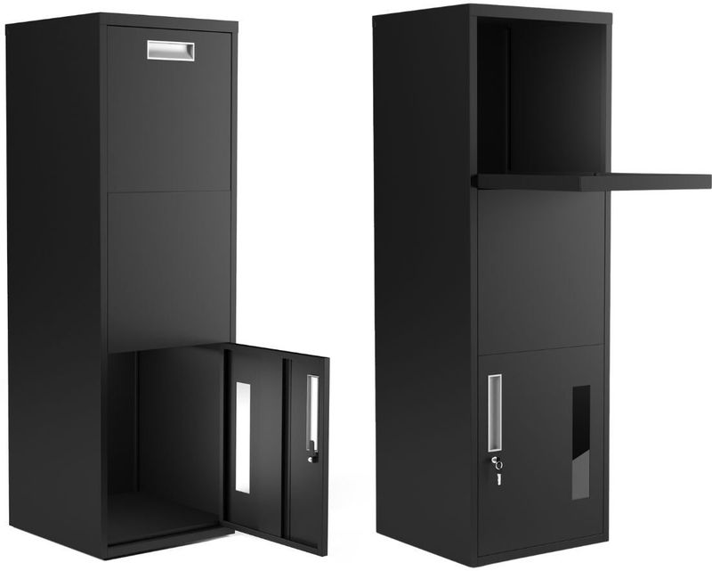 ParcelBuddy - Pakketbrievenbus - Zwart - XXL - Pakketbox Flex - 43 x 38 x 120 cm